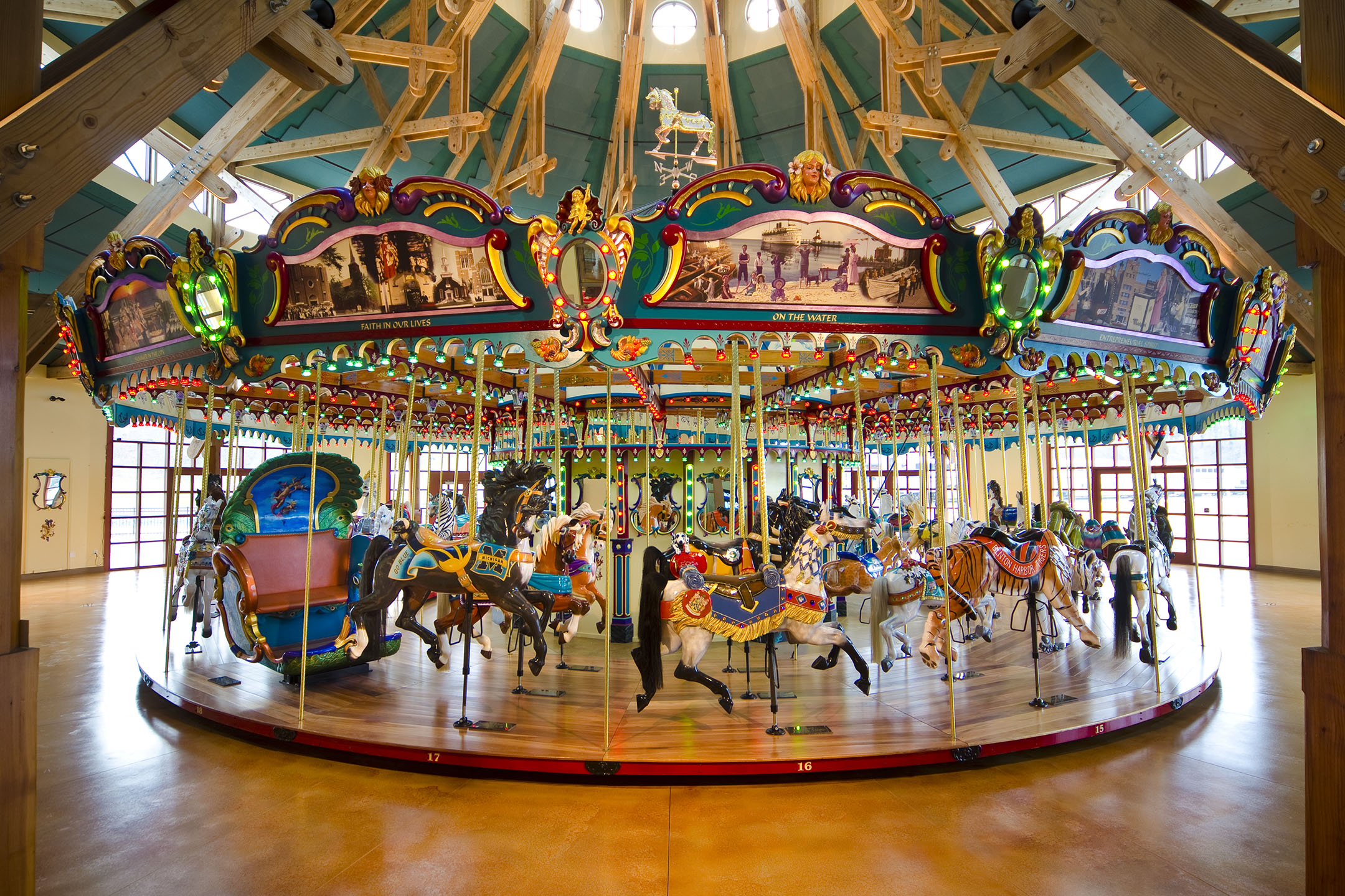 Turn horse,merry-go-round